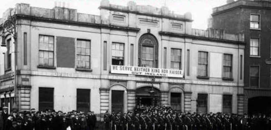 La bibliothèque de Dublin au moment de l'insurrection de Pâques