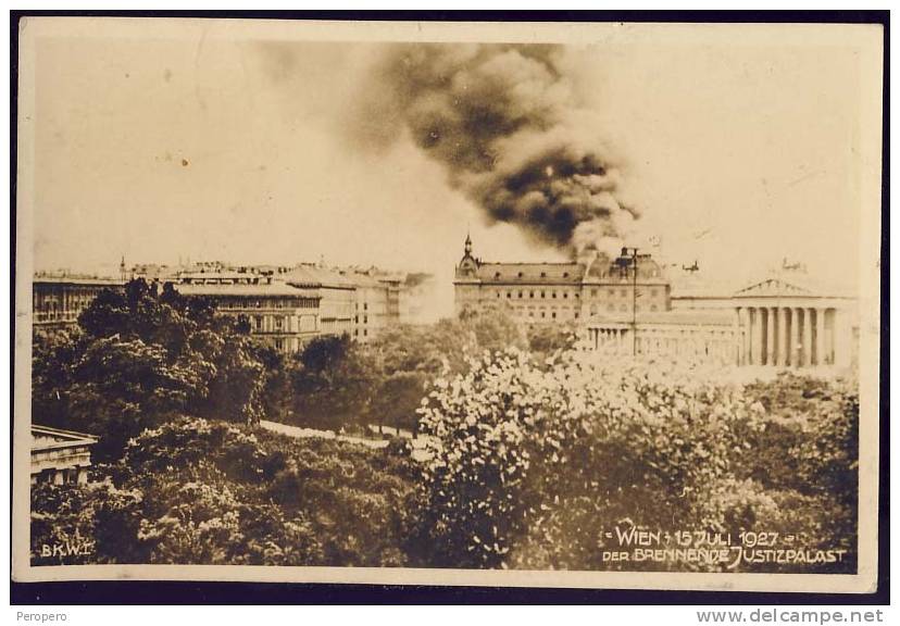 15 juillet 1927: L'incendie du palais de justice de Vienne
