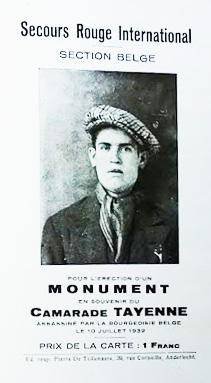 Souscription du Secours Rouge pour le monument funéraire de Louis Tayenne