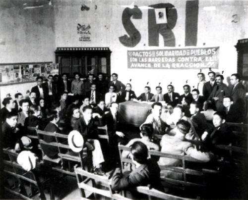 Réunion du Secours rouge à Mexico (photo de Tina Modotti)