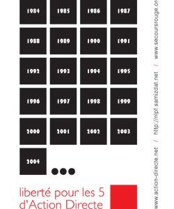 Affiche SR pour les militants d'Action Directe