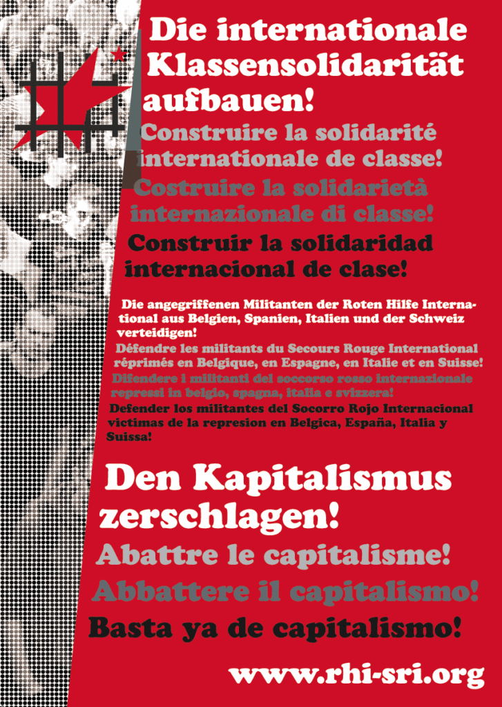 Affiche de solidarité du SRI
