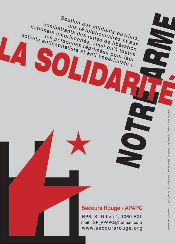 Affiche générale du Secours Rouge/APAPC - Janvier 2004 - Sérigraphie