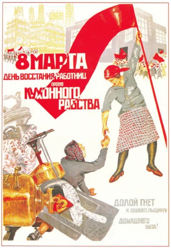 Affiche soviétique pour la journée des femmes