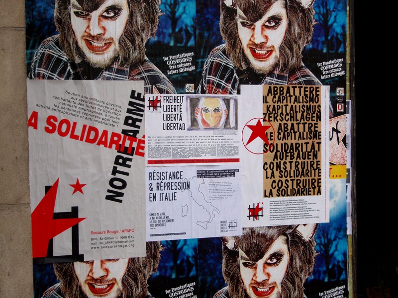 Affichage en vue du meeting du 9 avril 2008 à Bruxelles