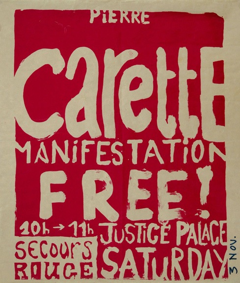 Affiche pour la libération de Pierre Carette - Septembre 2002 - Offset