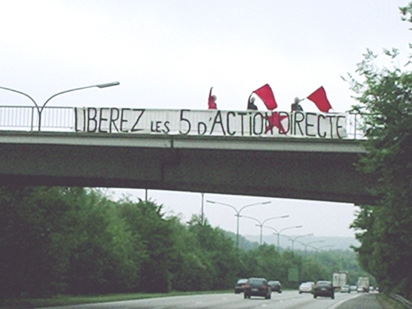 Action de sympathisants sur l'autoroute
