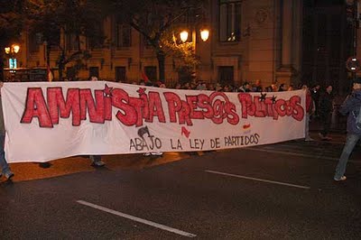Manifestation pour l'amnistie des prisonniers politiques Manifestation pour l'amnistie des prisonniers politiques