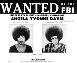 Affiche de recherche d'Angela Davis