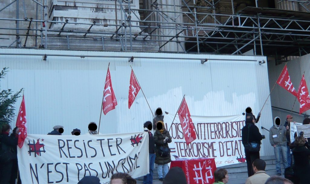 Rassemblement devant le Palais de Justice de Bruxelles le 14 octobre 2009
