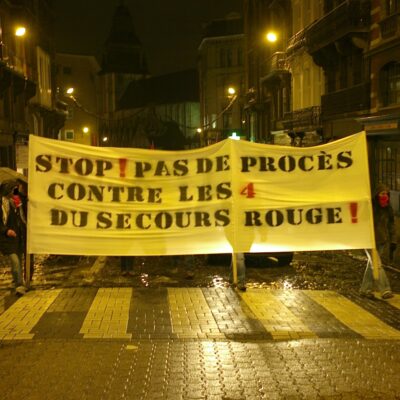 Manifestation solidaire des 4 du SR à Bruxelles
