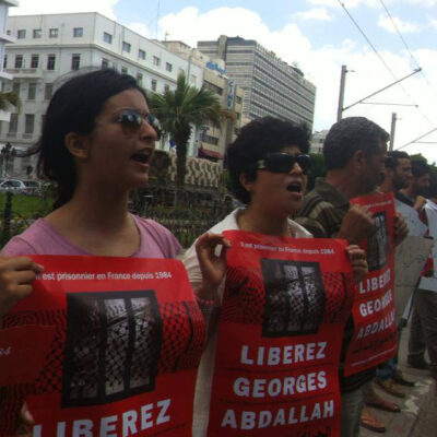 Ambassade France à Tunis Manifestation Georges Ibrahim Abdallah