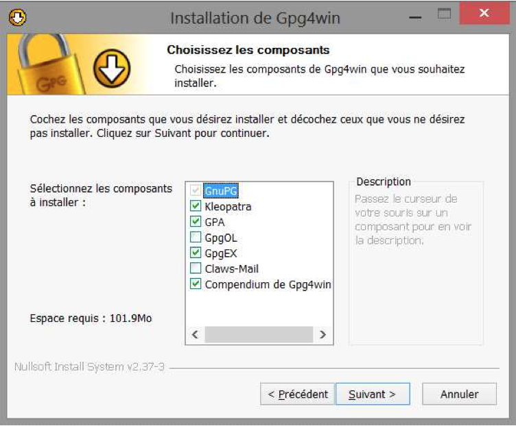 Installer GPG4Win et Thunderbird Installer GPG4Win et Thunderbird