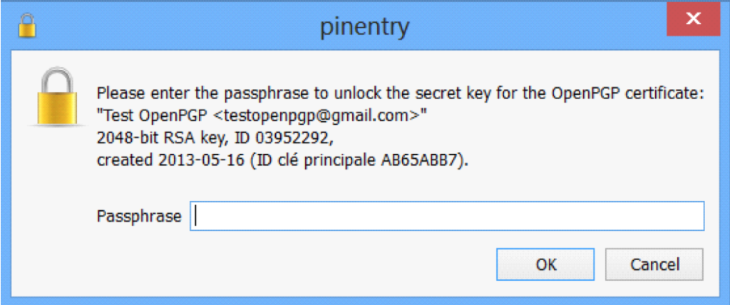 Ecrire un mail crypté