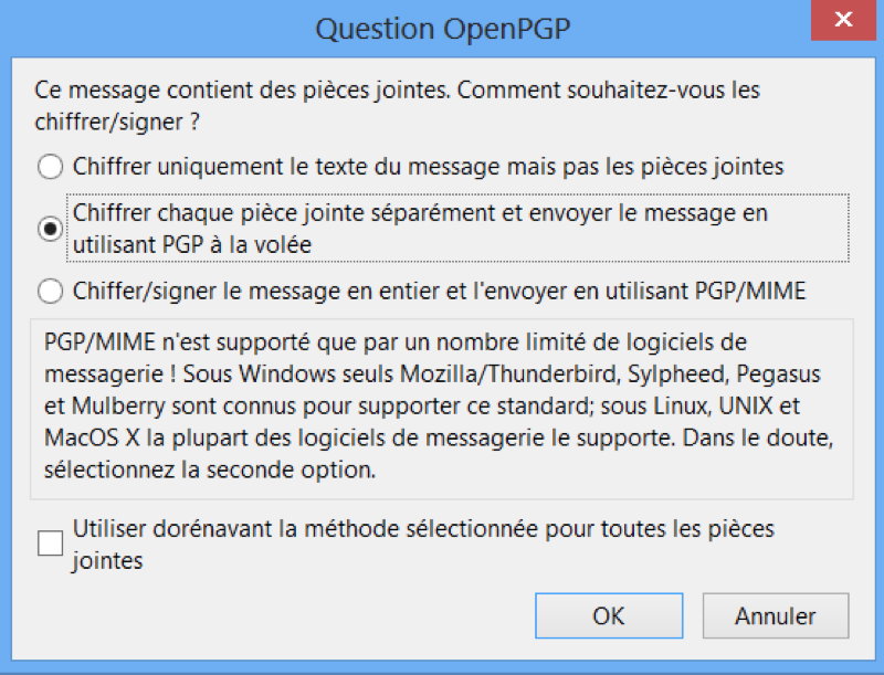 Ecrire un mail crypté Ecrire un mail crypté