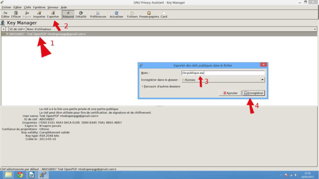 Créer une paire de clés GPG