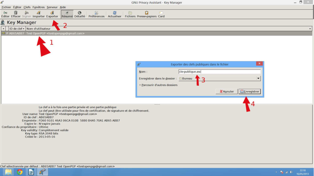 Créer une paire de clés GPG Créer une paire de clés GPG