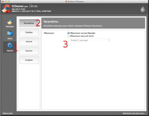 Effacer avec CCleaner