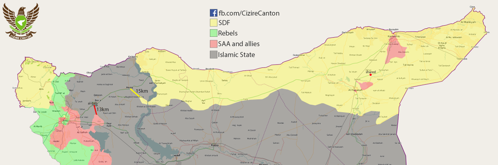 Situation au Rojava au 6 janvier 2016