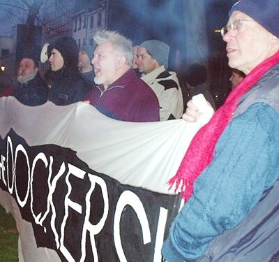 Manifestation pour les dockers