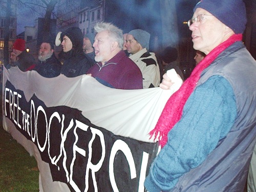 Manifestation pour les dockers