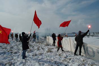 Manifestation à Bapaume pour Action Directe