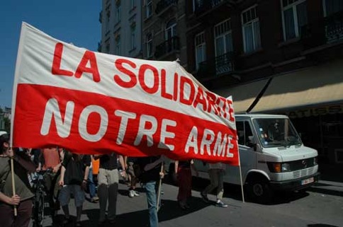 Manif pour les prisonniers en lutte
