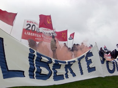Manifestation à Bapaume pour Action Directe