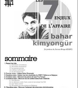 Jaquette de la brochure sur Bahar Kimyongür