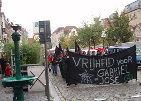 Manif à Gand pour les 4 de Aachen