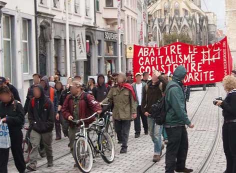 Manif à Gand pour les 4 de Aachen