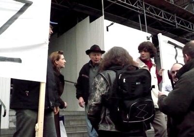 Thierry Delforge à l'entrée du tribunal