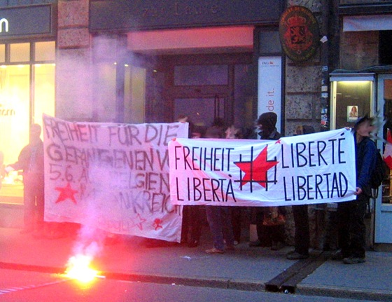 Manifestation de sympathisants