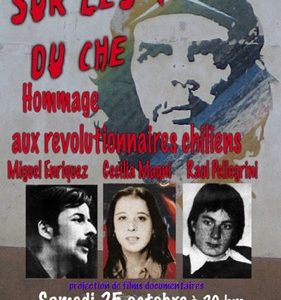 Affiche pour le meeting des prisonniers chiliens