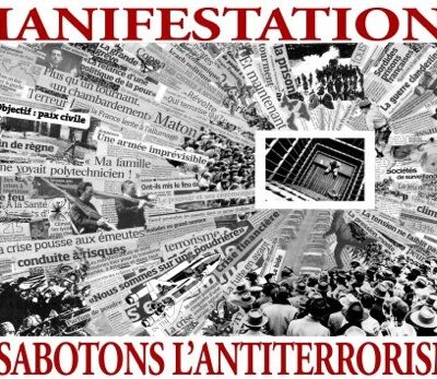 Affiche de la manifestation pour ceux de Tarnac