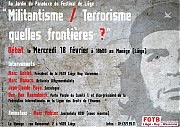 Affiche de la soirée sur l'anti-terrorisme
