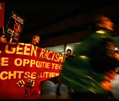 Manifestation antifasciste à Louvain