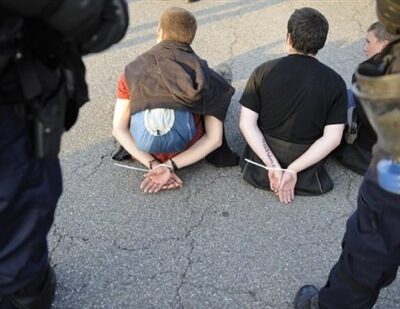 Arrestation à la manifestation de Strasbourg