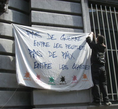 Rassemblement à Liège contre la répression à Strasbourg