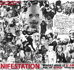 Affiche pour la manifestation antirépression pour ceux de Tarnac