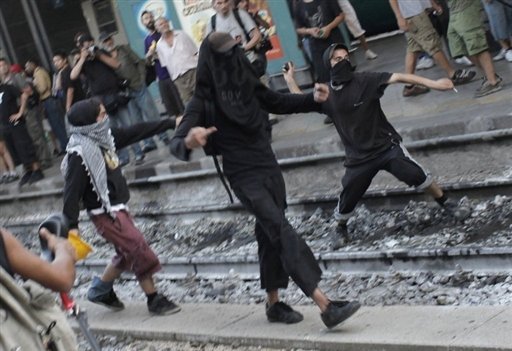 Manifestation anti-G8 en Italie