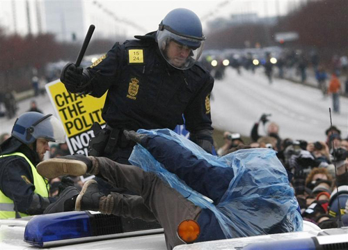 Charge policière à Copenhague