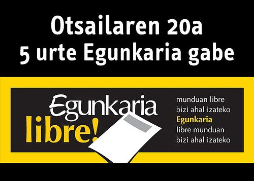 Affiche de soutien au journal Egunkaria