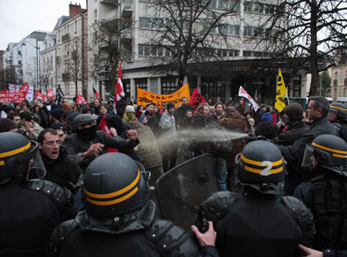 Manifestation des précaires à Rennes