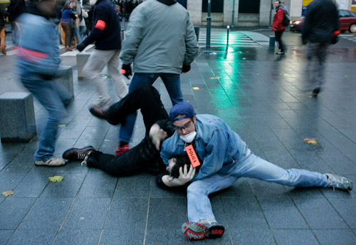 Manifestation des précaires à Rennes