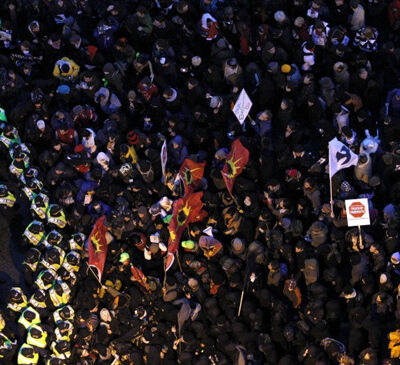Manif anti-JO à Vancouver