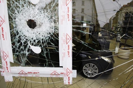 Manifestation anticapitaliste à Zurich