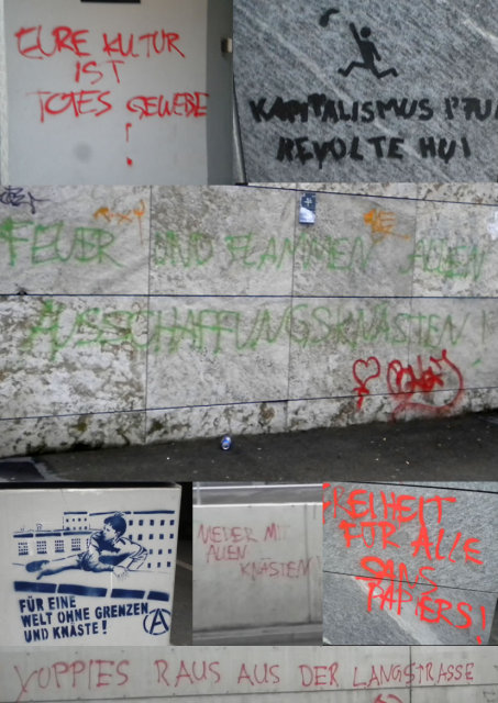 Tags de la manifestation surprise de Zurich