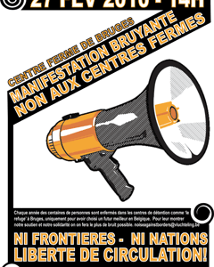 Affiche de la manif contre les centres fermés