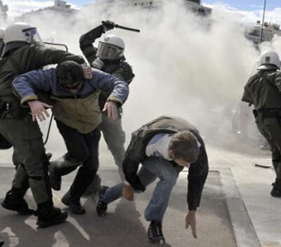 Manif anti-austérité en Grèce